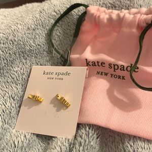 Kate spade gold earrings brand new